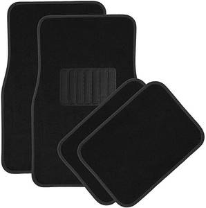 lot 30 image: OxGord Luxe Carpet-Floor-Mats Set for Car - Rubber-Lined All-Weather Heavy-Duty Protection for All Vehicles - 4 Piece, Black- open box not used