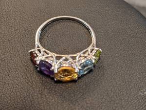 lot 197 image: Multi-stone Sterling Silver Ring