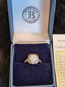 lot 301 image: The Bradford Exchange White Topaz Sterling Silver Ring Size 7