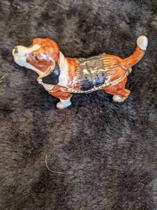 lot 304 image: Jewel Encrusted Beagle Trinket Box