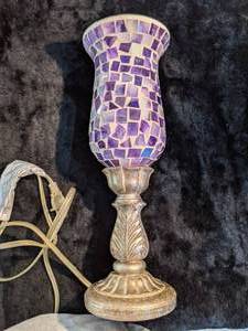 lot 268 image: Purple Mosaic Glass Lamp