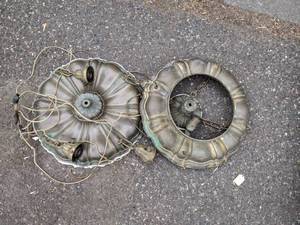 lot 332 image: Vintage Antique Copper ChandeliersLights