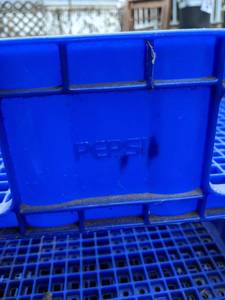 lot 335 image: 3 Blue Plastic Pepsi Crates