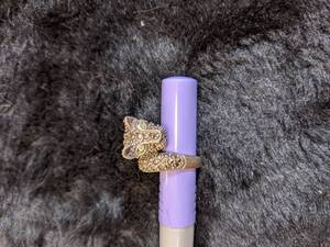 lot 179 image: Sterling Silver and Marcasite Wild Cat Ring