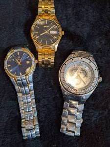 lot 189 image: Mens Watches - Seiko, Bulova and Swiss Hunter