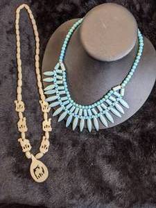 lot 193 image: Bone and Stone Necklaces