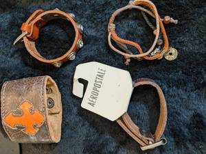 lot 194 image: Leather Bracelets