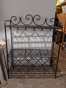 lot 250 image: Cast Iron Bakers Wine Rack
