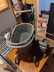 lot 258 image: Vintage Childrens Baby Buggy X 2