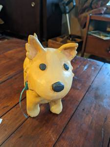 lot 204 image: Signed Hand Sculpted Dog - Heavy