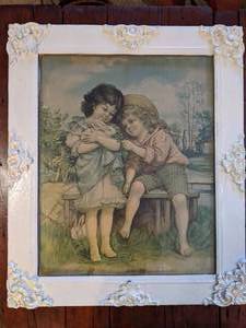 lot 206 image: Vintage The Pet Rabbit Print in Frame