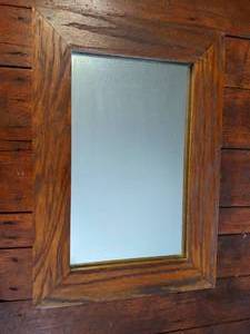 lot 214 image: Oak Framed Mirror - Heavy