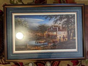 lot 5 image: Framed Print Terry Redlin Summertime
