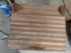 lot 228 image: Vintage Wood  Storage Bin