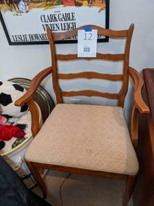 lot 12 image: Reupholstered Vintage chair