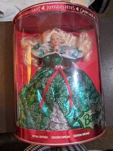 lot 240 image: 1995 Holiday Barbie - French Canadian Version