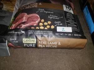 lot 2 image: Canidae Pure Real Lamb & Pea Recipe Dog Food