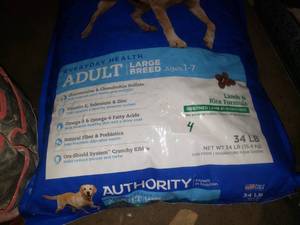 lot 4 image: Authority Everyday Health Lamb & Rice Dog Food, Large Breed