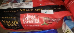lot 6 image: WholeHearted Grain Free Beef & Pea Recipe Adult Dog Food