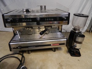 lot 1A image: Sanremo Venezia 2 Group Espresso Machine With Connected Grinder