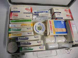 lot 27 image: First Aid Kit - Metal Box with all supplies