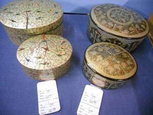 lot 91 image: Paper Mache India Boxes - Sweet Designs