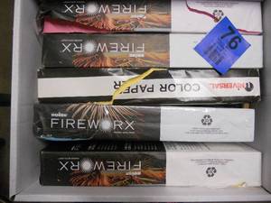 lot 76 image: 6 Reams (3000 sheets) Multi-use Colored Paper