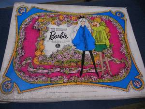 lot 55 image: Vintage Barbie Doll Case with 3 Dolls and Lots and Lots of Clothes and Accessories