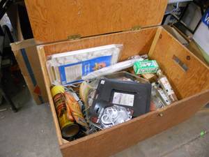 lot 116 image: Wood Crate with Contents