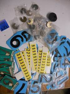 lot 121 image: Cord Control Covers, Vinyl outdoor numbers stickers and House numbers