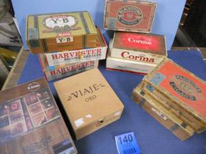 lot 140 image: Old Cigar Boxes