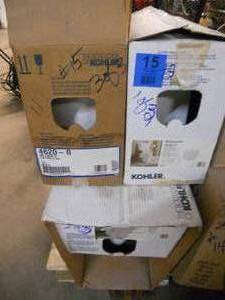 lot 15 image: New Kohler Toilet and 2 Tanks (1 Lid) White