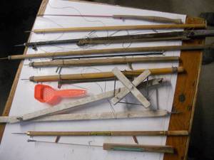 lot 187 image: Vintage Ice Fishing Rods
