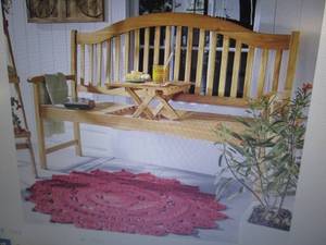 3 Seater Bench with Pop Up Table op...