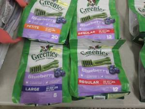 4 pks Greenies Dental Blueberry Tre...