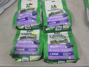 4 pks Greenies Dental Blueberry Tre...