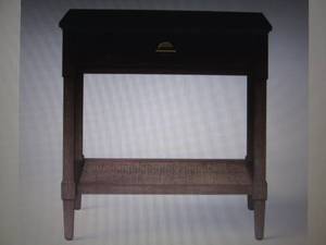 Charleston Wicker Wood Nightstand B...