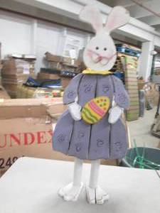 Wooden Bunny 32.5 inch , cracked fo...