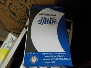 lot 2 image: 2500 Sheets Advantage 8.5 x 14 Cop...