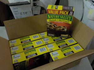 lot 213 image: Case of 8 Boxes Nature Valley Sweet...