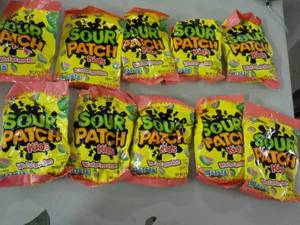 lot 238 image: Sour Patch Kids 8 oz -10 bags Water...