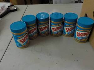 lot 287 image: Creamy Skippy Peanut Butter 6 Conta...