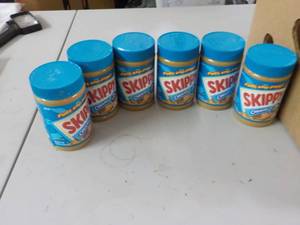 lot 288 image: Creamy Skippy Peanut Butter 6 Conta...