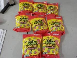 lot 299 image: Sour Patch Kids Strawberry 10 oz ba...