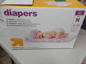 lot 31 image: Box of UP and Up Diapers 124 diape...