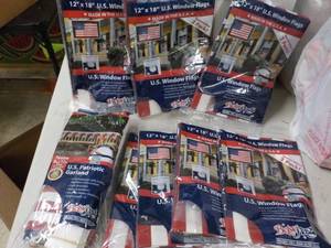 lot 46 image: 7 - 2 Packs Window Flags and Garlan...