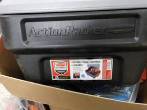 lot 59 image: Action Packer Rubbermaid 8 Gallon...