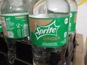 lot 114 image: 8 -2 Liter Bottles Sprite Ginger p...