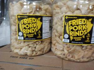 lot 123 image: 2 - 16 oz Tubs Fried Pork Rinds...