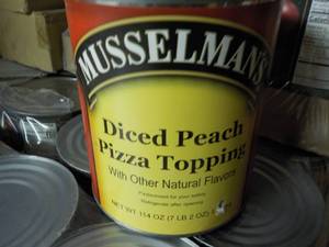 lot 157 image: 7 lb.2oz Can Musselmans Diced Peac...
